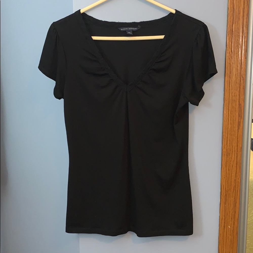 Banana Republic Black V-Neck